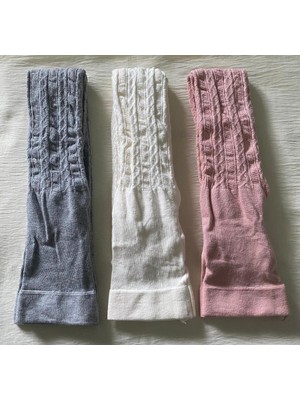 Düven Kız Çocuk Triko Pamuklu Desenli 3'lü Renkli Külotlu Çorap ( Pretty Karına Kilotlu Çorap)