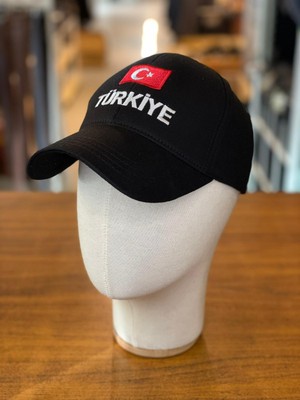 Hamze Türkiye Bayrak Nakışlı Unisex Pamuklu Cap Şapka