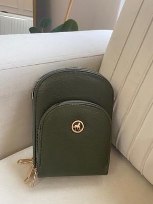 Damla Cılız Kadın Üç Bölmeli Telefon Çantası