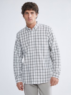 Lc Waikiki Yeni Sezon Regular Fit Uzun Kollu Ekose Gabardin Erkek Gömlek