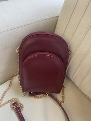 Damla Cılız Kadın Üç Bölmeli Telefon Çantası