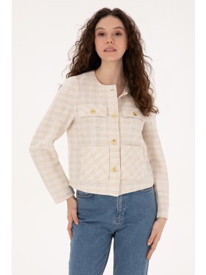 U.S. Polo Assn. Kadın Krem Ceket 50308757-VR256