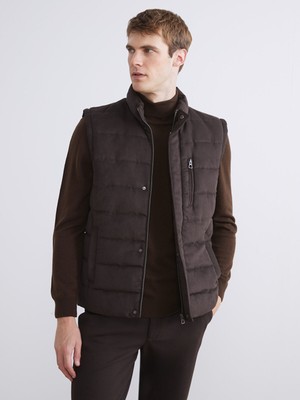 Lc Waikiki Yeni Sezon Standart Kalıp Dik Yaka Süet Erkek Yelek