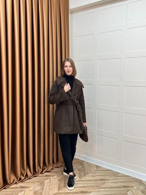 Eskişehir Mağazacılık 5523 Stilife Tüylü Yakalı Kaban