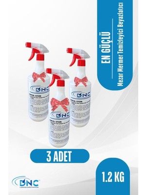 Mezar Mermer Taşı Temizletme ve Beyazlatma Solüsyonu - 1,2kg Dncol Ston (3 Adet)