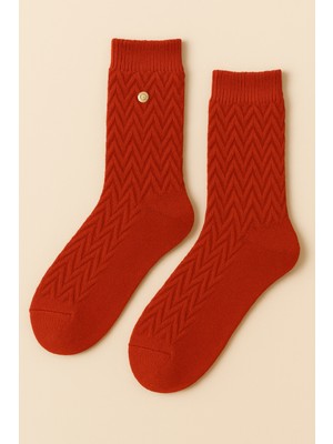 Katia & Bony Kadın Zımbalı Yün Soket Çorap Turuncu