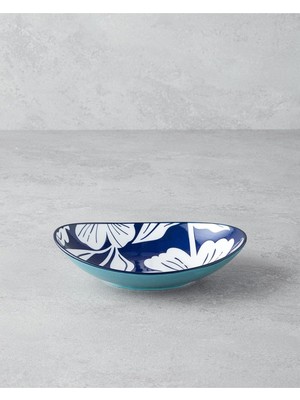 Mena Rise Ophelia Kayık Tabak Mavi-Beyaz