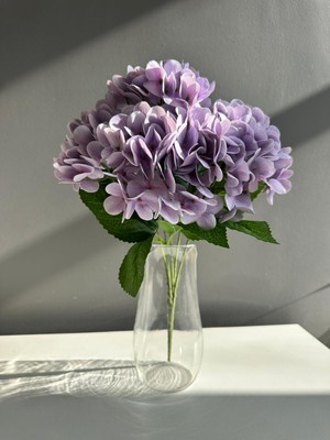 Luvienn Islak Dokulu Yapay Ortanca Çiçeği-Renkli Ortanca Vazo Çiçeği