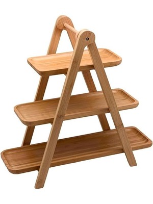 Mena Rise Bambu 3 Katlı Sunum Tabağı 385 mm