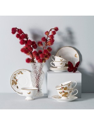 Mena Rise Butterfly 2 Kişilik Çay Fincan Takımı