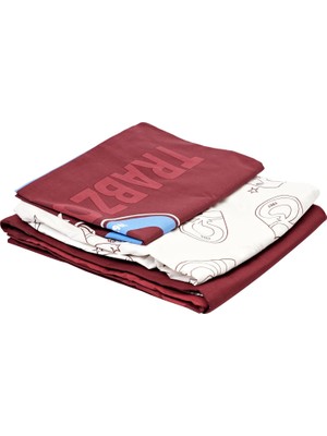 Mena Rise Lisanslı Nevresim Takımı Bordo Logo Nevresim Takımı Çok Renkli Tek Kişilik