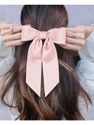 Mena Rise Pembe Rengi Fiyonk Model Otomat Klips Toka,kadın Çocuk Mandal Toka, Lastik Toka Seti, Toka Organizer, Toka, Kız Çocuk Toka, Kadife Toka