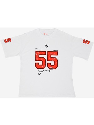 Samsun Spor 55 Baskılı Oversize T-Shırt