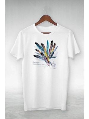 Rawea Fashion Unisex Baskılı Oversize T-Shirt - Beyaz