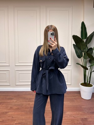 Kemerli Modal Takım - Lacivert