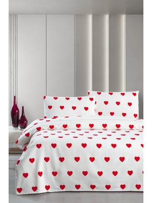 Mena Rise Hamlet Tek Kişilik Çarşafı Pike Yatak Örtüsü 170 x 230 Bordo