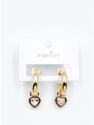 Venüs Shopping Kalp Halka Küpe - Pembe