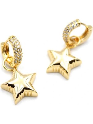 Venüs Shopping Yıldız Küpe - Altın