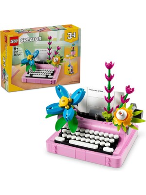 Mena Rise Creator 3’ü 1 Arada Çiçekli Daktilo 31169-8 Yaş ve Üzeri Çocuklar Için Keytar Veya Saksıya Dönüşebilen Yaratıcı Oyuncak Yapım Seti, Doğum Günü Hediyesi (363 Parça)