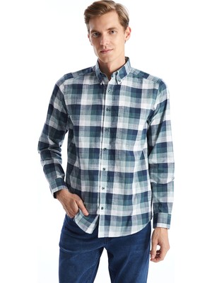 Lc Waikiki Yeni Sezon Regular Fit Uzun Kollu Ekose Poplin Erkek Gömlek