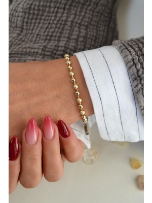 Sacce Scarves & Accessories 14K Gold Rodyum Kaplama Top Zincir Bileklik