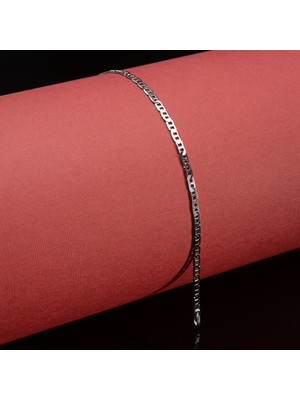 Silvalli 80 Mikron Rodyum Barlı Gümüş Bileklik