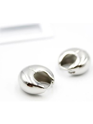 Venüs Shopping Oval Halka Küpe - Gümüş