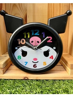 Kuromi Tasarım Dekoratif Masa Saati | Sevimli Karakter Saat | Çocuk Odası, Hediye ve Anime Koleksiyonu Için