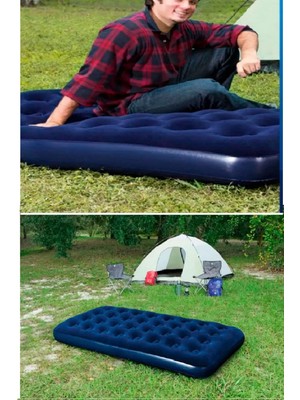 Mena Rise Tek Kişilik Yumuşak Şişme Yatak-Kolay Hazırlanır Misafir Yatağı Kamp Yatağı (191 cm x 73 Cm)