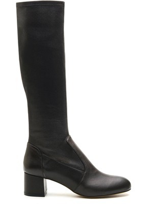 Sofia Baldi Fleks Kahve Hakiki Deri Kadın Topuklu Çizme