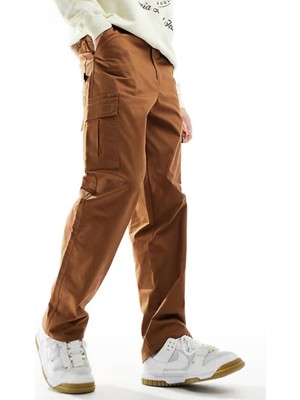 Nike Club Chino Woven Trousers Canvas Cargo Pant Dokuma Canvas Kargo Cepli Pantalon Kahverengi