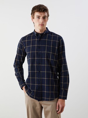 Lc Waikiki Yeni Sezon Regular Fit Uzun Kollu Ekose Poplin Erkek Gömlek