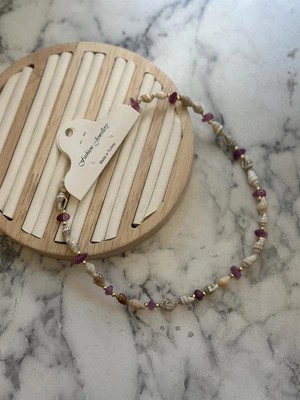 Venüs Shopping Deniz Kabuğu Kolye - Mor