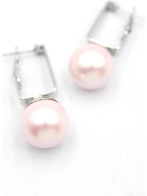 Venüs Shopping Incili Küpe - Pembe