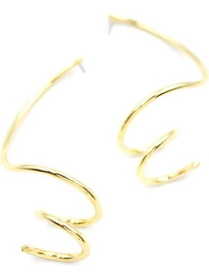 Venüs Shopping Kıvrımlı Küpe - Altın