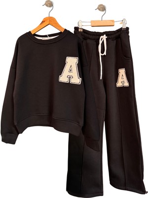 Giyinse Team A Kız Çocuk Eşofman Takımı Siyah