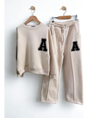 Giyinse Team A Kız Çocuk Eşofman Takımı Beyaz