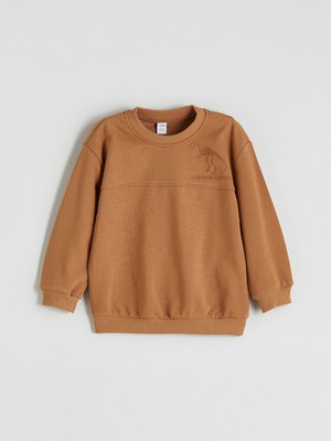 Lc Waikiki Yeni Sezon Bisiklet Yaka Dinozor Baskılı Erkek Çocuk Sweatshirt