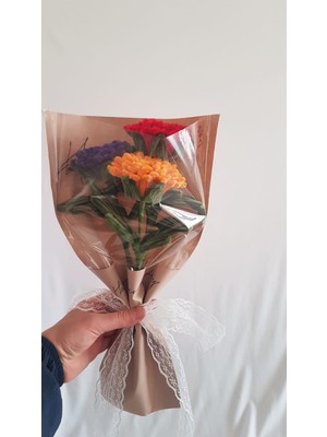 Badem Hediyecilik Kasımpatı - Çiçek Buketi – El Yapımı Hediyelik Aranjman