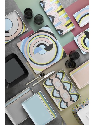 Mena Rise 10876 Tek Parça 32CM Art Deco Peynir Tabağı