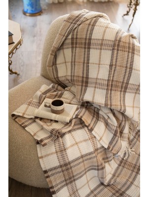 La Notte Tek Kişilik Battaniye Krem Bej