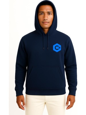 Bahriyeli Collection Kapüşonlu Csharp Logo Cep Tasarımlı Unisex Sweatshirt