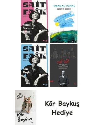 Alfa Yayınları Şimdi Sevişme Vakti + Gecenin Gecesi + Son Kuşlar + Nat Tate + Kör Baykuş