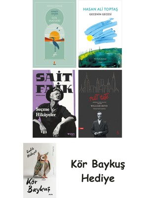 Alfa Yayınları Göl Saatleri + Gecenin Gecesi + Seçme Hikâyeler + Nat Tate + Kör Baykuş