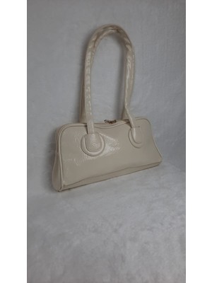 Kadın Parlak Deri Günlük Baget El ve Omuz Çantası