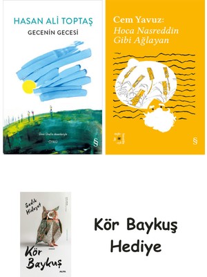 Alfa Yayınları Gecenin Gecesi + Everest Açıkhava 38 - Hoca Nasreddin Gibi Ağlayan + Kör Baykuş