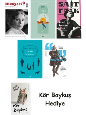 Alfa Yayınları Hikayeci - 5 + Göl Saatleri + Şimdi Sevişme Vakti + Falaka ve Diğer Öyküler + Montaigne + Kör Baykuş