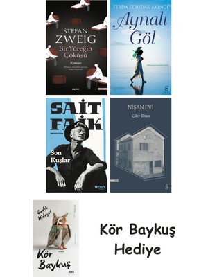 Alfa Yayınları Bir Yüreğin Çöküşü + Aynalı Göl + Son Kuşlar + Nişan Evi + Kör Baykuş