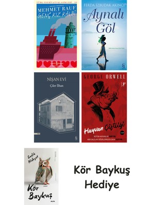 Alfa Yayınları Genç Kız Kalbi + Aynalı Göl + Nişan Evi + Hayvan Çiftliği + Kör Baykuş