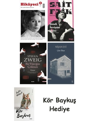 Alfa Yayınları Hikayeci - 5 + Şimdi Sevişme Vakti + Bir Yüreğin Çöküşü + Nişan Evi + Kör Baykuş